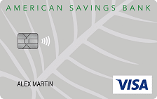 American Savings Bank Secured Visa Card card