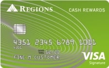 Regions Cash Rewards Visa® Signature Credit Card card